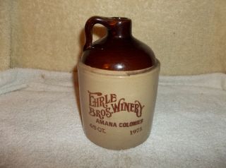 Ehrle Bros.  Winery Amana Colonies 4/5 Qt.  1975 Stoneware Jug Grt Cond photo