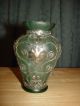 Green Glass And Pewter Filigree Vase Vases photo 1