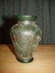 Green Glass And Pewter Filigree Vase Vases photo 3