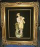 Antique Bisque Man Figure In Shadowbox Picture Circa 1900 Figurines photo 8