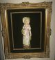 Antique Bisque Woman/lady Figure In Shadowbox Picture Circa 1900 Figurines photo 8