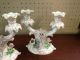 Antique German Porcelain Dresden Candle Holder Candlesticks With Flowwers All Candle Holders photo 1