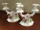 Antique German Porcelain Dresden Candle Holder Candlesticks With Flowwers All Candle Holders photo 3