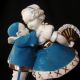 German Porcelain Art Deco Pierrot Sister Brother Dresden Figurine Figurines photo 1