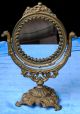 Vintage Vanity Mirror,  Dressor Mirror,  Cast Iron With Lady On Pedestal Swivel Mirrors photo 1