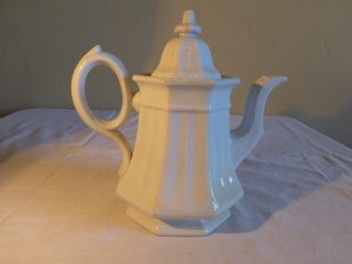 1800 ' S T&r Boote Teapot.  English Octagon Sydenham Shield White Ironstone China. photo