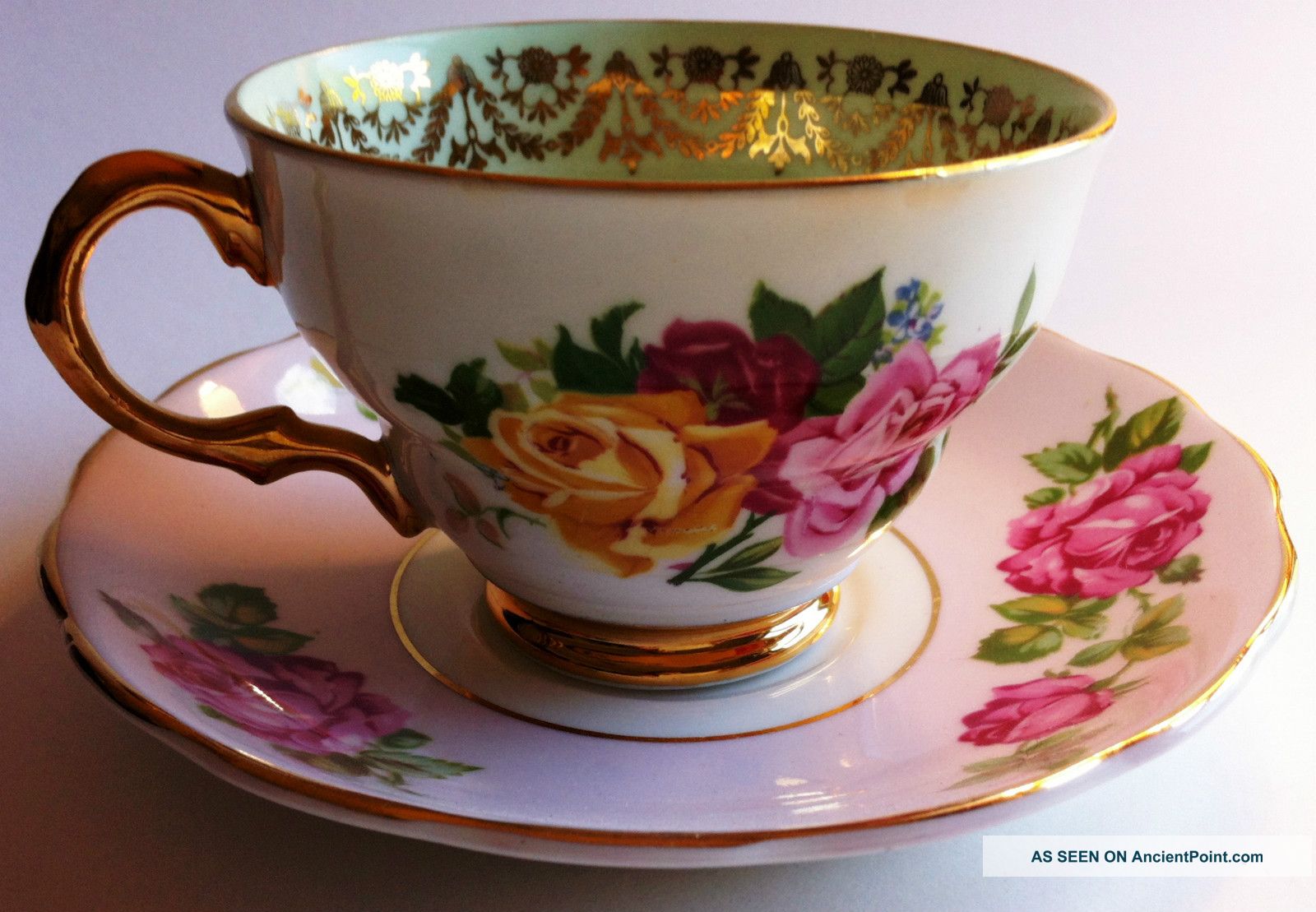 Bone China Regency Teacup And Colclough Saucer Made In England - Marriage Cups & Saucers photo
