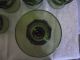 Indiana Green Thumbprint Crown Set Of 6 Vine Water Juice Goblets 5.  55 