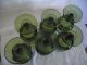 Indiana Green Thumbprint Crown Set Of 6 Vine Water Juice Goblets 5.  55 