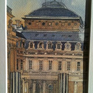 Paris Watercolor Print - Palais Royale - Pierre Deux - Free Archival Mat photo