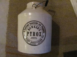Bowker ' S Pyrox Poison Crock. photo