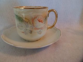 Three Crown China Of Germany Vintage Delicate Majestic Cup And Saucer. . . photo