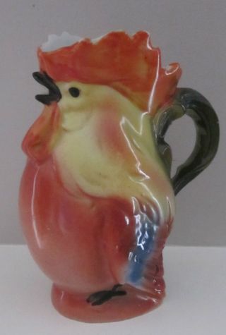 Antique Colourful Figural Rooster / Chicken 4 3/4 