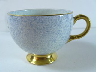 Rare And Eb Foley Bone China Cup Pastel Blue Speckle Gold Trim V1700 photo