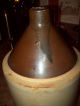 Antique Primitive White And Brown Stoneware Crock Tall Whiskey Jug Crocks photo 3