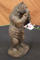 Tall Hungry Bear Eating Grapes Bronze Sculpture Statue Figurine Figure Metalware photo 10