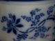 Antique Flow Blue Porcelain Salt Crock Box Crocks photo 9
