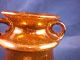 Hand Blown Art Glass Amber Bubble Glass Vase Made Egypt Vases photo 4
