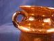 Hand Blown Art Glass Amber Bubble Glass Vase Made Egypt Vases photo 5