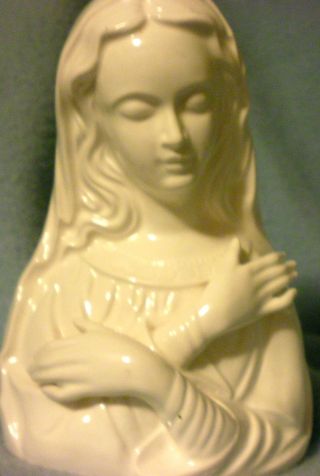 Vintage Praying Madonna Head Vases photo