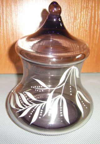 Coloured Glass Cookie Jar photo
