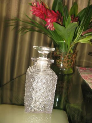 Antique Crystal Cut Glass Spirit Wine Or Whisky Decanter W/ Stopper photo