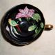 60yr Chugai China Occupied Japan Black W/bird & Floral Cup & Saucer No Damage Cups & Saucers photo 2