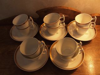 Very Rare Collection English Porcelain Coffee & Tea Cups & Saucers,  About 1815 photo