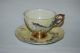 2 Antique Shafford Tea Cup Applied Dragon Hand Painted Japan Yellow & Green Cups & Saucers photo 1