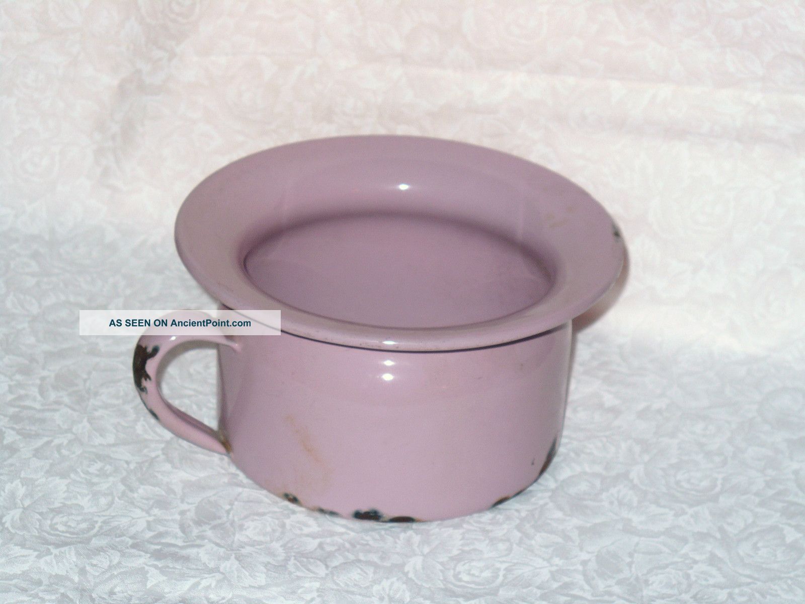 Vintage Pink Enamelware Child ' S Potty Chamber Pots photo