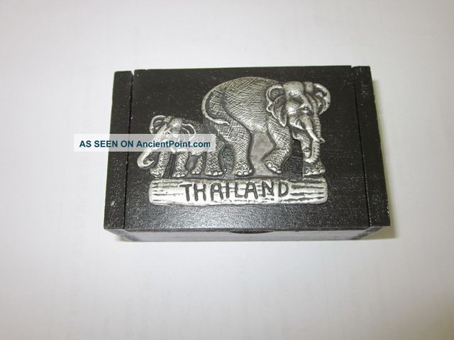 Small Box Wooden Model Elephant Of Thailand Boxes photo