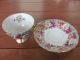 Royal Sealy China Colorful Pansie Cup & Saucer W/gold Guc Cups & Saucers photo 1