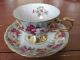Royal Sealy China Colorful Pansie Cup & Saucer W/gold Guc Cups & Saucers photo 2