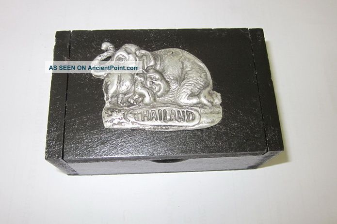 Small Box Wooden Model Elephant Of Thailand Boxes photo