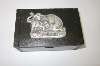 Small Box Wooden Model Elephant Of Thailand photo