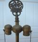 Antique Art Nouveau Rare Cast Iron Floor Lamp Exquisite Rare Finial Lamps photo 5