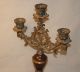 Antique French Victorian Floral 3 Arm Candelabra Stunning Metalware photo 6