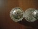 Vtg Antique Pressed Glass Salt & Pepper Shakers Marked Sterling Caps Made In Usa Salt & Pepper Shakers photo 3