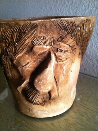 Vintage Wood Carving Old Man ' S Face Kersten Bros.  1975 photo