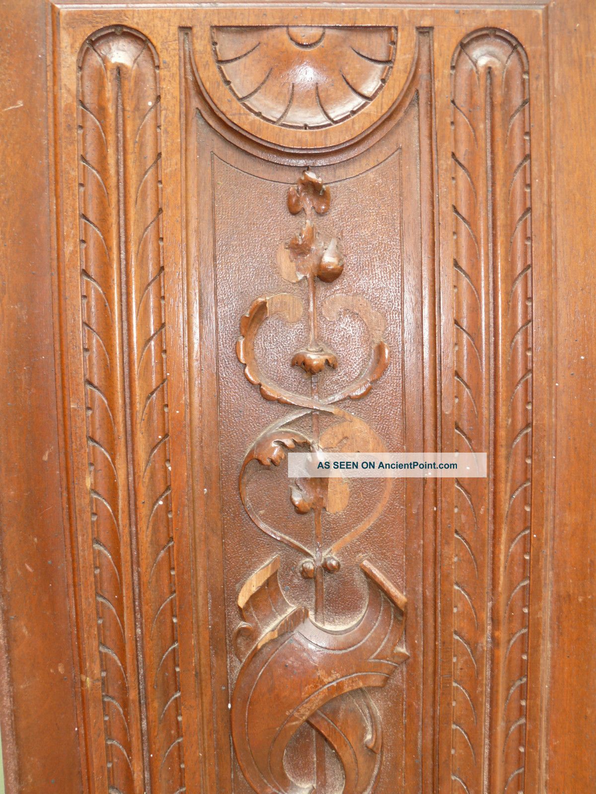 19thc Art Nouveau Mahogany Carved Panel Other photo