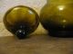 Vintage Green Art Glass Apothecary Jar Compote W/ Lid Dish Jars photo 4