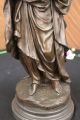 Real Bronze Metal Statue On Marble Holy Joseph God Baby Jesus Sculpture Biblical Metalware photo 7