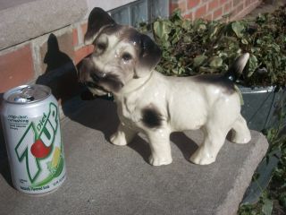 Adorable Scotty Dog Statue Ceramic Figurine Terrier Puppy In Usa photo