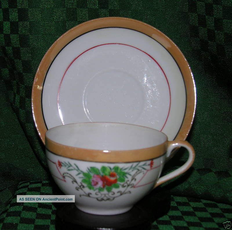 Tea Cup & Saucer Chikaramachi Japan Hand Painted Cups & Saucers photo