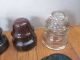 Antique Vtg Glass Insulator Set Lot W Brookfield Whitall Tatum Locke More Freesh Other photo 4