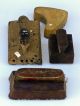 Antique 4 Primitive Print Blocks Wooden Carved India Fabric Wallpaper Other photo 5