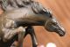 Bronze Marble Statue Western Art Cowboy Horse Rodeo Statue Figure Sculpture Art Metalware photo 1