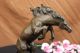 Bronze Marble Statue Western Art Cowboy Horse Rodeo Statue Figure Sculpture Art Metalware photo 4