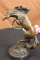 Bronze Marble Statue Western Art Cowboy Horse Rodeo Statue Figure Sculpture Art Metalware photo 8