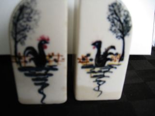 Vintage Dragon Side By Side Hand Painted Salt & Pepper Shakers 3 